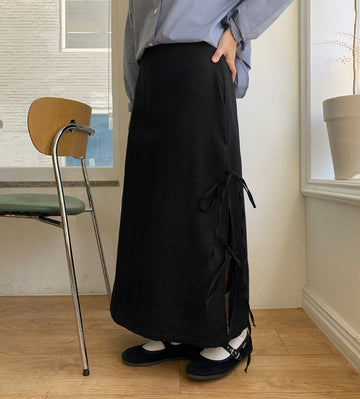 Tumi banding ribbon long skirt